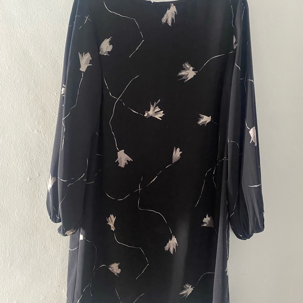 A New Day Black Long Sleeve Bishop Dress